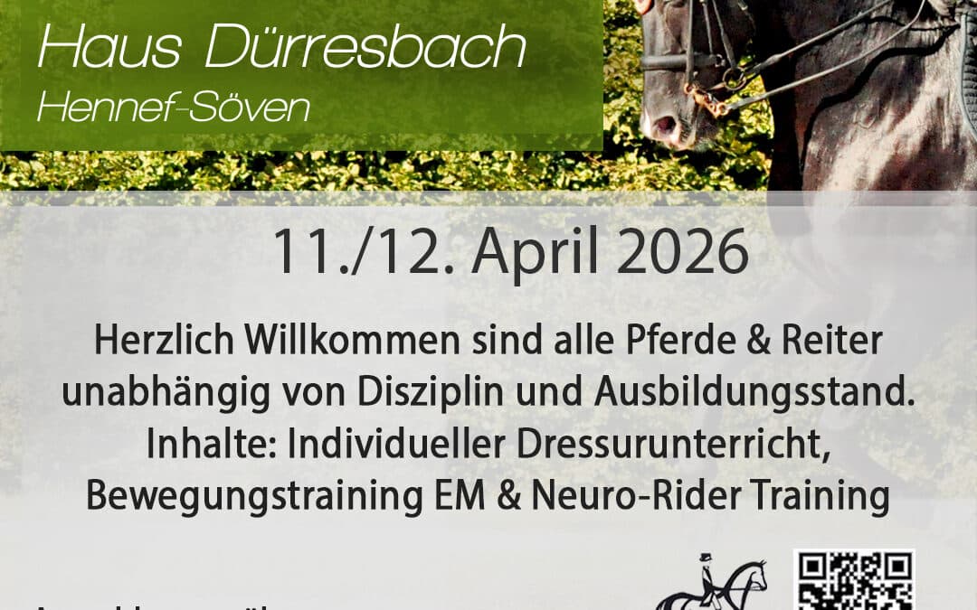 Trainingstage in Haus Dürresbach am 11./12. April 2026