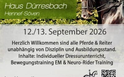 Trainingstage in Haus Dürresbach am 12./ 13. September 2026